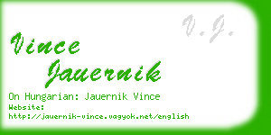 vince jauernik business card